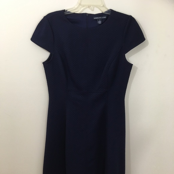 american living dresses navy blue